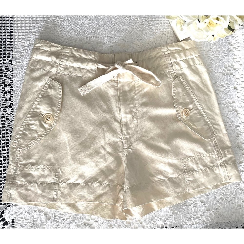 NWT Vince Slouchy Drawstring Shorts Linen Blend - Picture 3 of 13